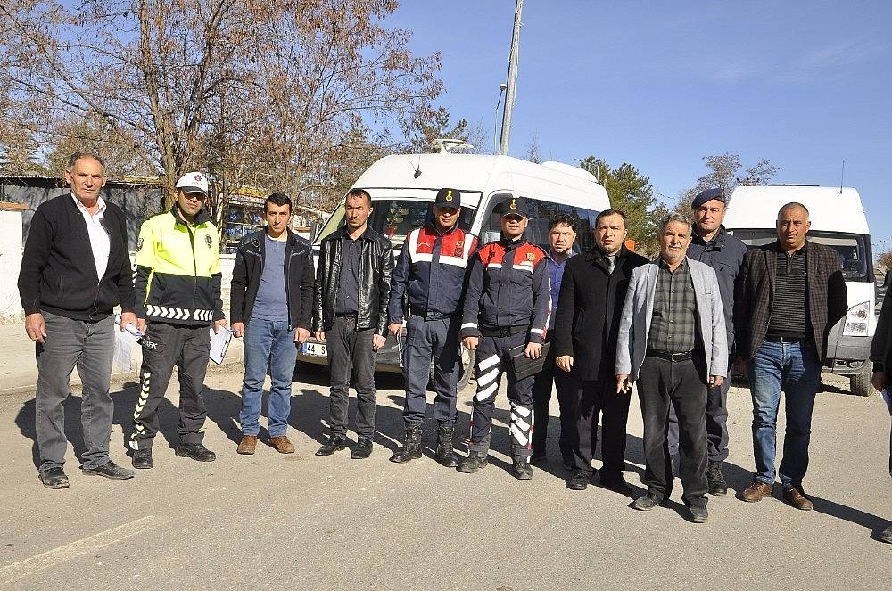 Arguvan'da servis araçlarına sıkı denetim