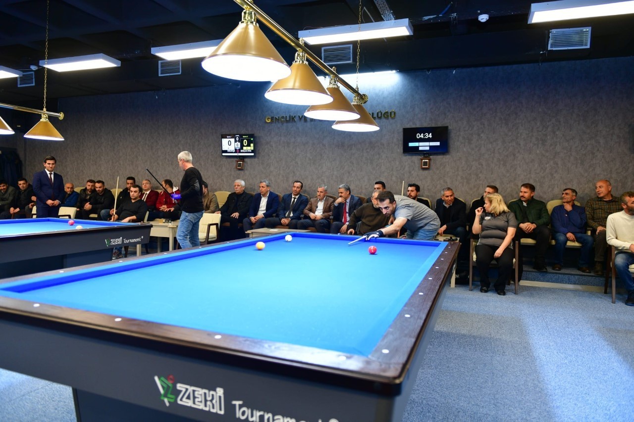 Yeşilyurt'ta 1.Ödüllü Üç Bant Bilardo Turnuvası heyecanı