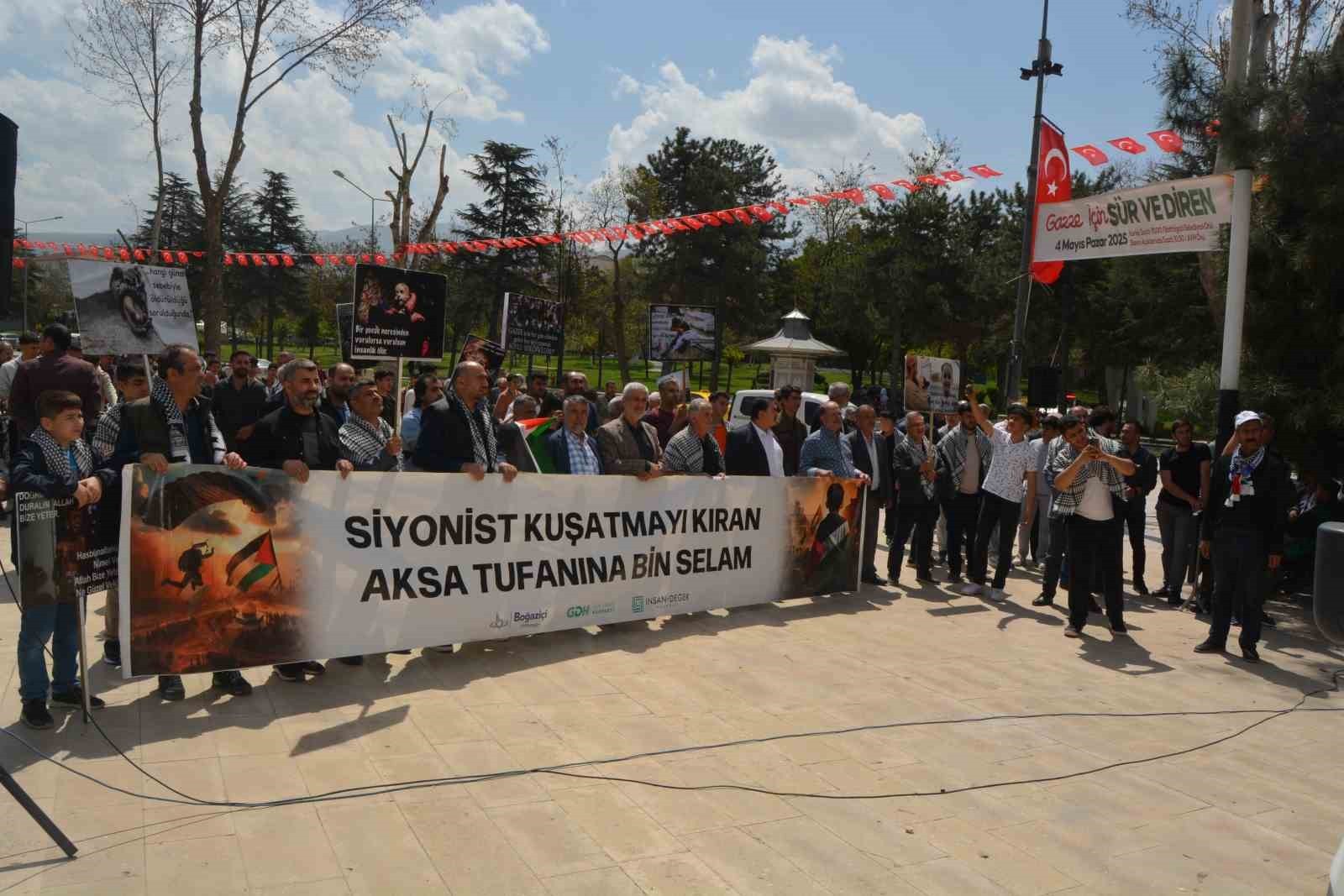 Malatya'da "Gazze için sür ve diren" etkinliği düzenlendi