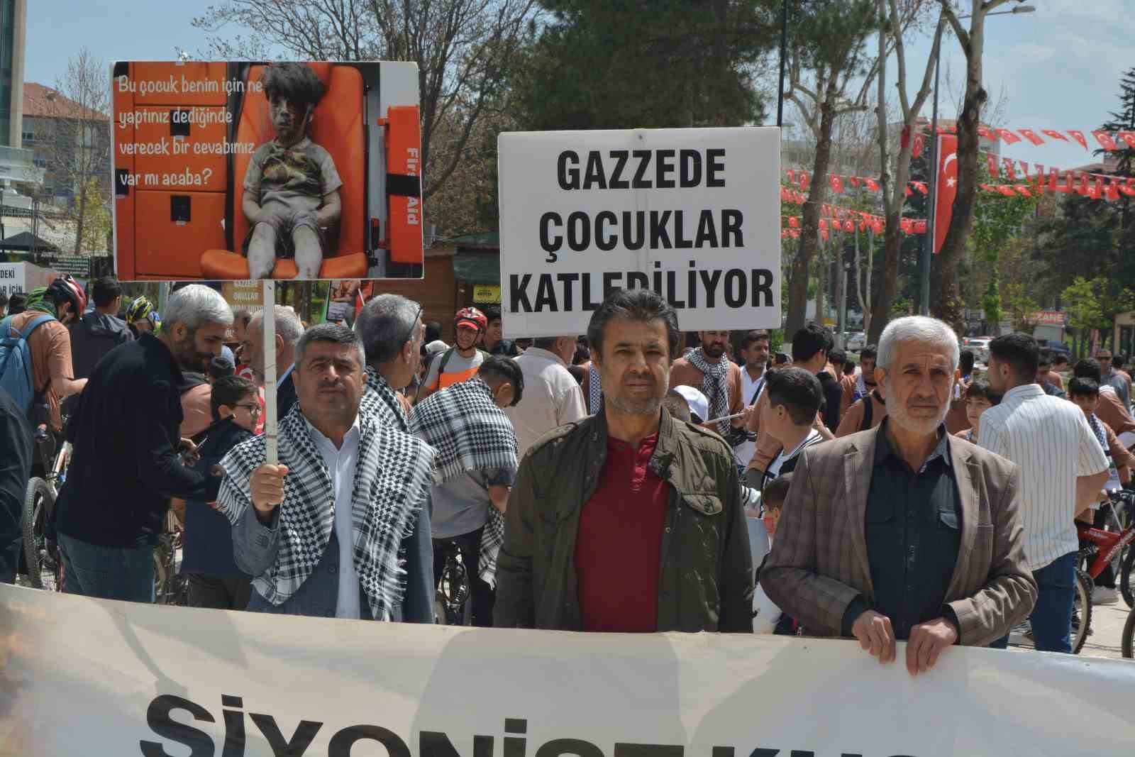 Malatya'da "Gazze için sür ve diren" etkinliği düzenlendi