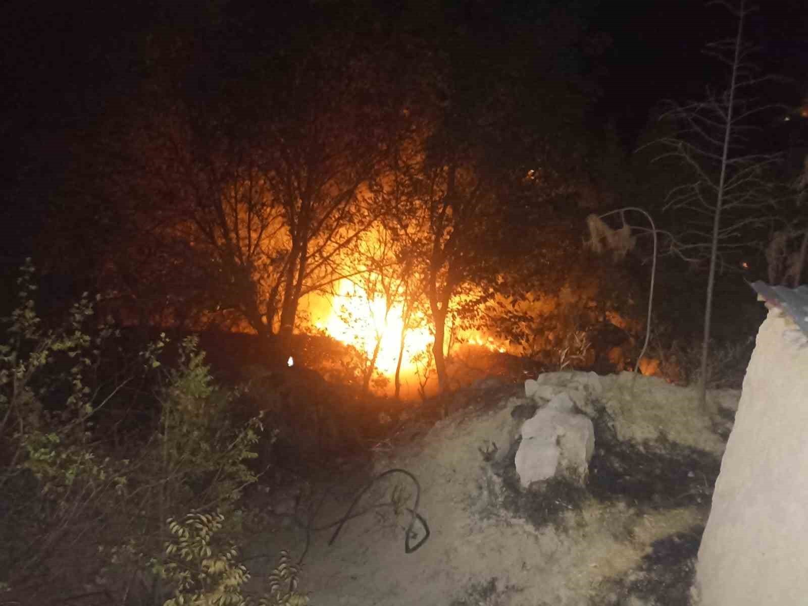 Malatya'da, bahçe yangını korkuttu