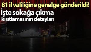 İşte sokağa çıkma kısıtlamasının detayları