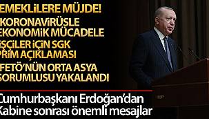 Cumhurbaşkanı Erdoğan'dan kritik açıklamalar