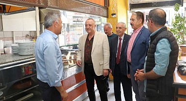 TESK Başkanı Vekili Burhan Aksak ve Oda Başkanları Esnaf Ziyaretinde Bulundu