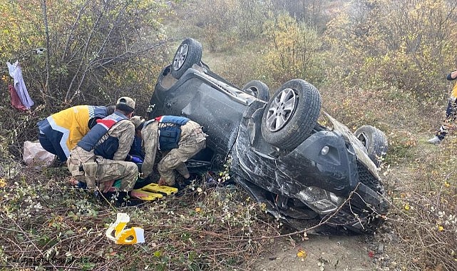 Amasya'da Feci Kaza Otomobil Dere Yatağına Uçtu: 1 Ölü, 4 Yaralı