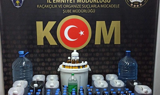 Malatya'da 128 litre sahte alkol ele geçirildi