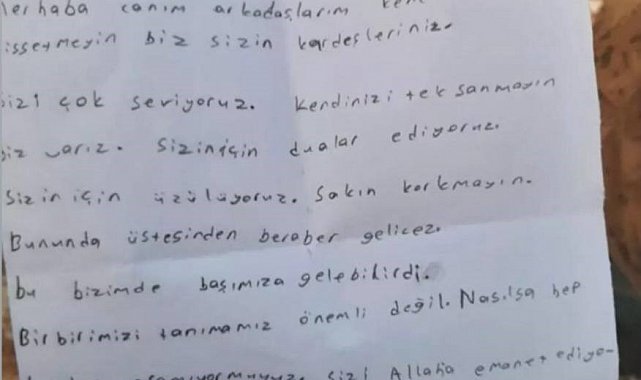 Bayburtlu minik İbrahim'in depremzede kardeşleri için yazdığı mektup yürekleri ısıttı