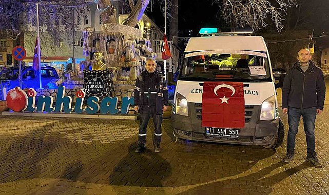 Bir adet cenaze aracı gönderildi