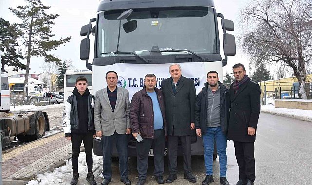 Bozüyük Belediyesi 8'inci yardım aracı yola çıktı