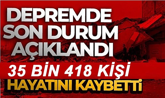 Cumhurbaşkanı Erdoğan: "35 bin 418 vatandaş hayatını kaybetti"