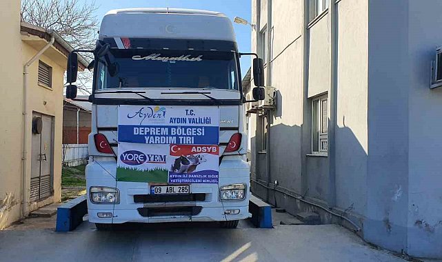 Deprem bölgesine Aydın'dan yem desteği