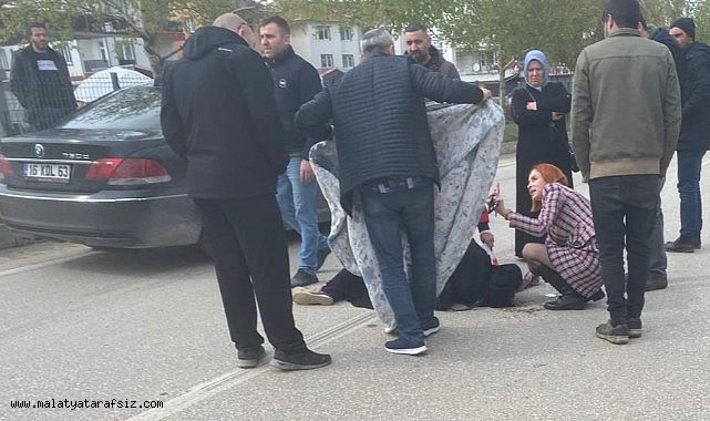 Bursa'da bisikletli kadın ölümden döndü