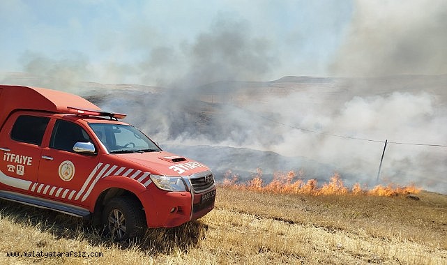 Malatya'da anız ve bahçe yangınları