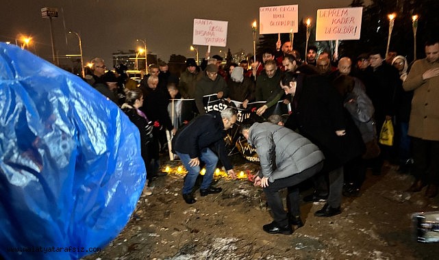 Malatya'da depremde hayatını kaybedenler 04.17'de unutulmadı