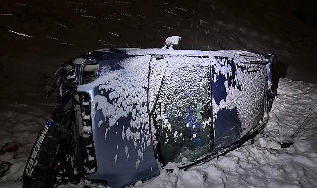 Malatya'da otomobil şarampole yuvarlandı: 1 yaralı
