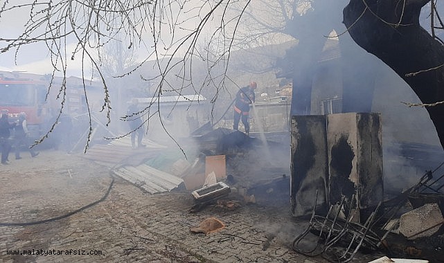 Malatya'da bahçe yangını