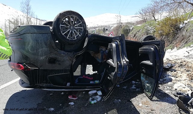 Kontrolden çıkan araç takla attı: 2 yaralı