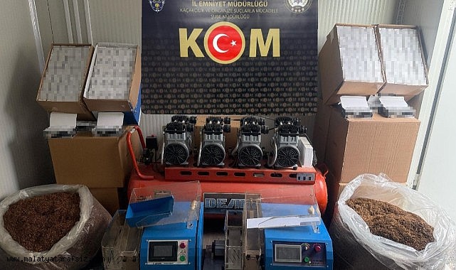 Malatya'da kaçakçılık operasyonu