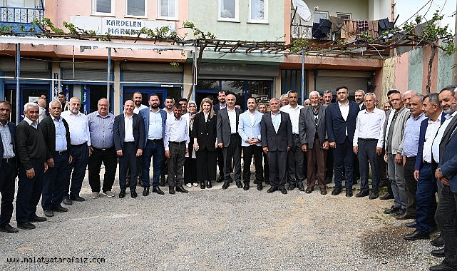 AK Parti heyeti, Doğanşehir'de deprem sonrası çalışmaları inceledi