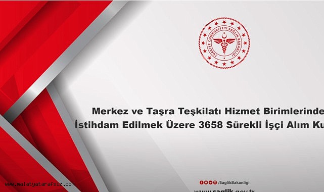 Sağlık Bakanlığı Merkez ve Taşra Teşkilatı 3658 Sürekli İşçi Alım Kura Sonuçları 2025