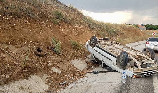 Tek taraflı trafik kazasında 1 kişi yaralandı