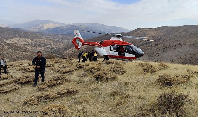 Malatya'da uçuruma yuvarlanan şahıs kurtarıldı