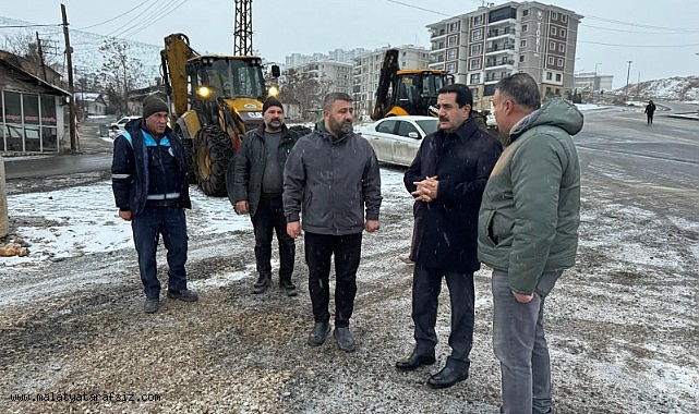 Battalgazi'de Başkan Taşkın ekiplerle birlikte sahada