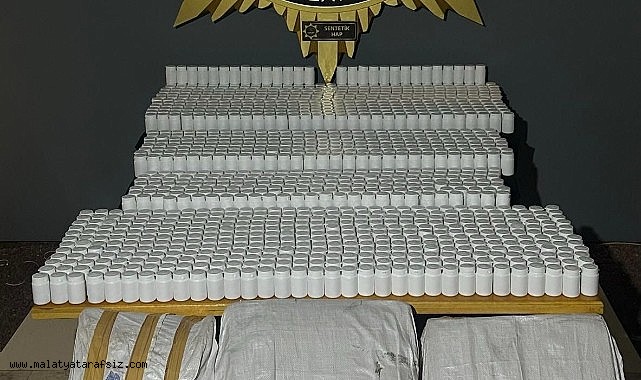 Malatya'da uyuşturucu operasyonu: 75 bin 376 adet sentetik ecza ele geçirildi