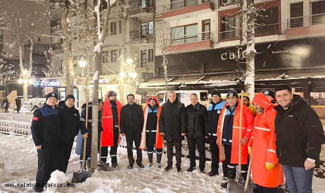 Battalgazi Belediyesi gece boyu sahadaydı