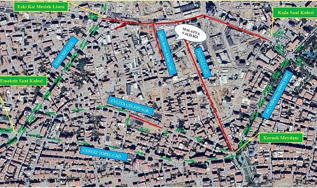 İnönü caddesi geçici olarak trafiğe kapatılacak