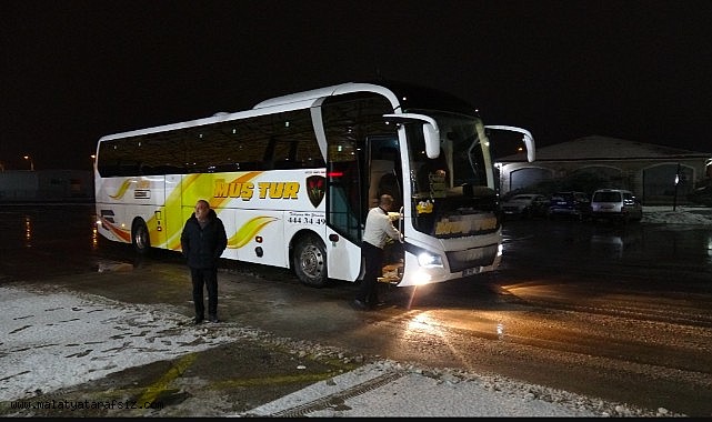 Malatya'da kar yağış nedeniyle otobüs seferleri durduruldu