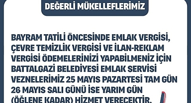 Battalgazi Belediyesi'nden bayram öncesi vezne düzenlemesi
