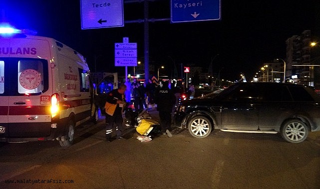 Malatya'da cip ile motosiklet çarpıştı: Motokurye yaralandı