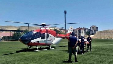 Malatya’da parmağı kopan kadın hava ambulansıyla sevk edildi