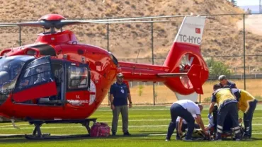 Kalp hastası hava ambulansıyla Malatya’ya sevk edildi