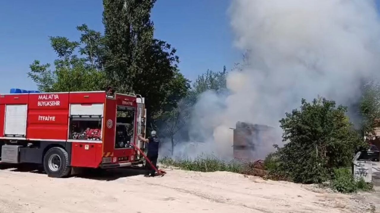Malatya’da korkutan bahçe yangını